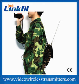 Manpack軍の戦術的なCOFDMの送信機HDMI及びCVBSの出力電力対面通話装置AES256の暗号化2W