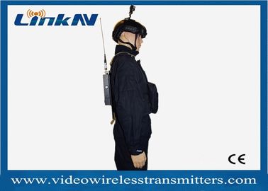 憲兵の戦術的なManpackのビデオ送信機COFDM HDMI及び電池式CVBSの対面通話装置AES256