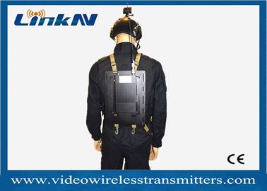 憲兵の戦術的なManpackのビデオ送信機COFDM HDMI及び電池式CVBSの対面通話装置AES256