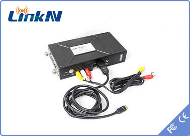 戦術的なManpackのビデオ送信機COFDM調節H.264電池式HDMI及びCVBS AES256の暗号化の対面通話装置