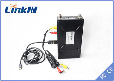 戦術的なHDのビデオ送信機1-3KM Manpack HDMI CVBS AES256の暗号化の対面通話装置