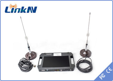 COFDMのビデオ受信機の電池式表示との二重アンテナ多様性受信AES256 H.264 2-8MHz