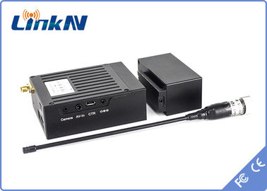 電池式探偵の小型隠されたビデオ送信機1km COFDMの低い遅れH.264の高い安全性AES256の暗号化