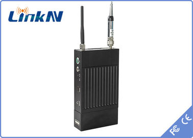 LKAV1506 軍用高画質映像送信機 COFDM H.264 AES256 暗号化 低遅延 2-8MHz B/W バッテリー搭載