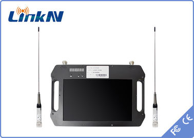 表示および電池との戦術的なビデオ受信機FHD CVBS COFDM QPSK H.264 AES256の暗号化