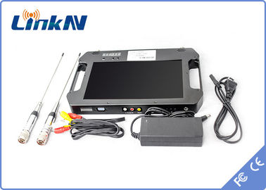 電池式表示との手持ち型の戦術的なビデオ受信機COFDM QPSK AES256の暗号化FHD CVBS H.264