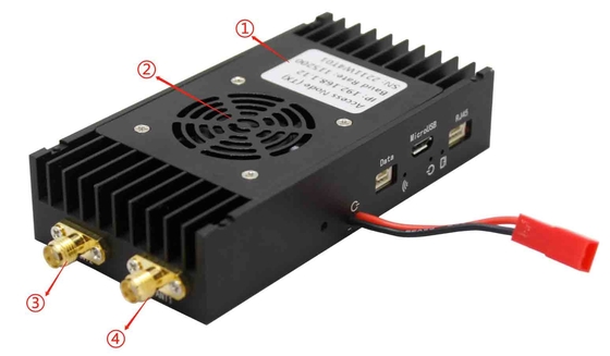 長距離15km UAVデータリンク ビデオ出力 AES128ビット暗号化